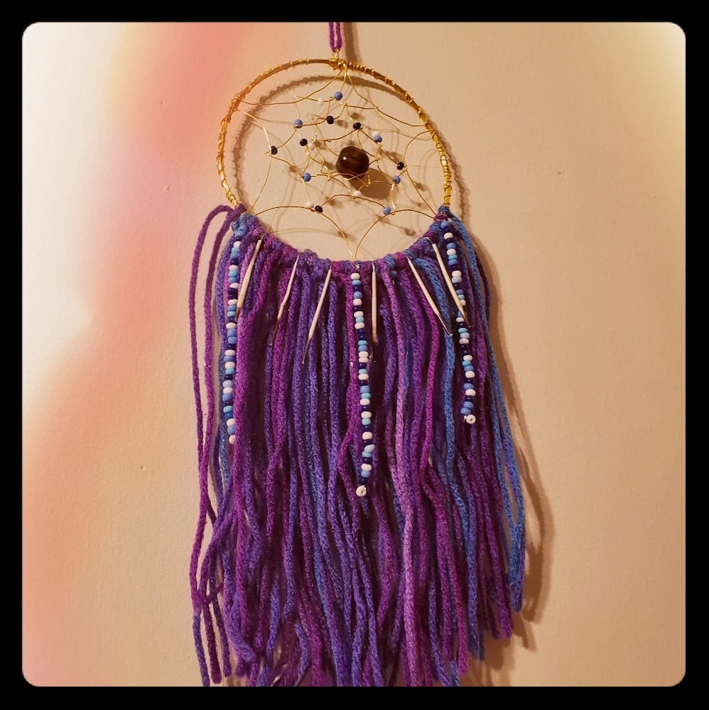 Blue and purple dream Catcher home decor